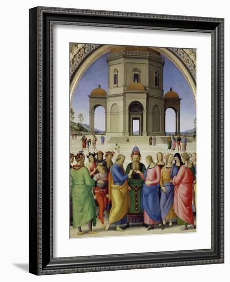 The Marriage of the Virgin, about 1500-Perugino-Framed Giclee Print