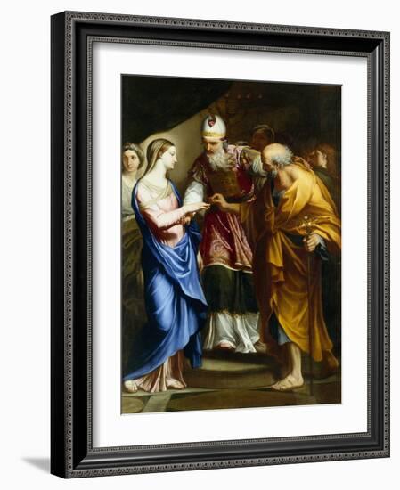 The Marriage of the Virgin by Carlo Maratta-Carlo Maratta or Maratti-Framed Giclee Print