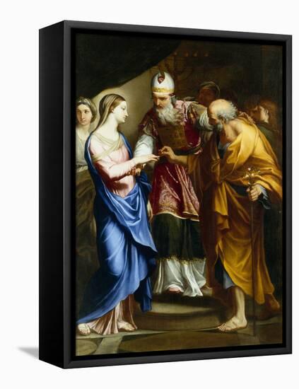 The Marriage of the Virgin by Carlo Maratta-Carlo Maratta or Maratti-Framed Premier Image Canvas