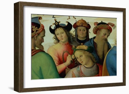 The Marriage of the Virgin, Detail of the Suitors, 1500-04-Pietro Perugino-Framed Giclee Print