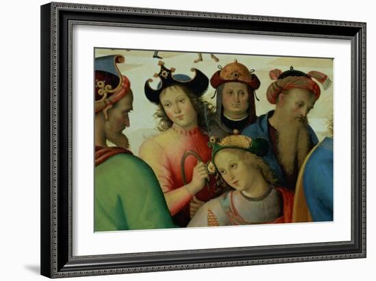 The Marriage of the Virgin, Detail of the Suitors, 1500-04-Pietro Perugino-Framed Giclee Print