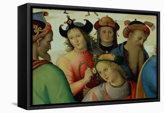 The Marriage of the Virgin, Detail of the Suitors, 1500-04-Pietro Perugino-Framed Premier Image Canvas