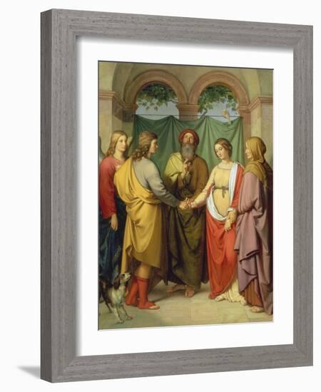 The Marriage of Tobias with Sarah, 1842-Eduard Ihlée-Framed Giclee Print