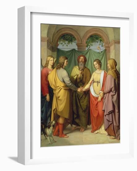 The Marriage of Tobias with Sarah, 1842-Eduard Ihlée-Framed Giclee Print