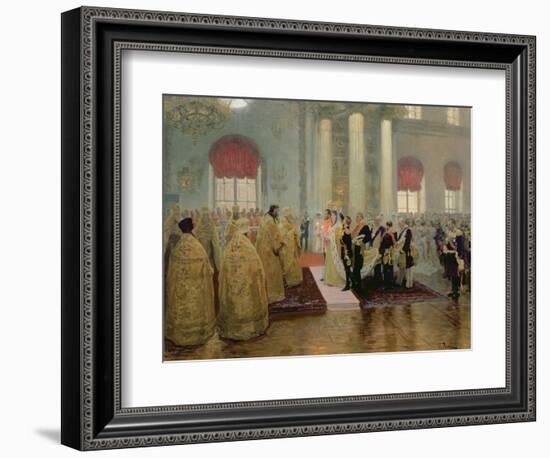 The Marriage of Tsar Nicholas II (1868-1918) and Alexandra Feodorovna (1872-1918) 1894-Ilya Efimovich Repin-Framed Giclee Print