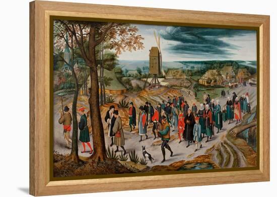 The Marriage Procession (Oil on Panel)-Pieter the Younger Brueghel-Framed Premier Image Canvas