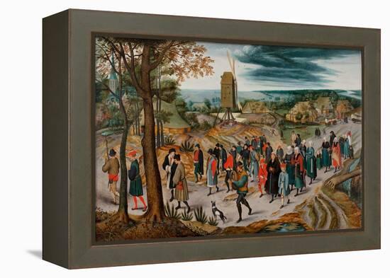 The Marriage Procession (Oil on Panel)-Pieter the Younger Brueghel-Framed Premier Image Canvas