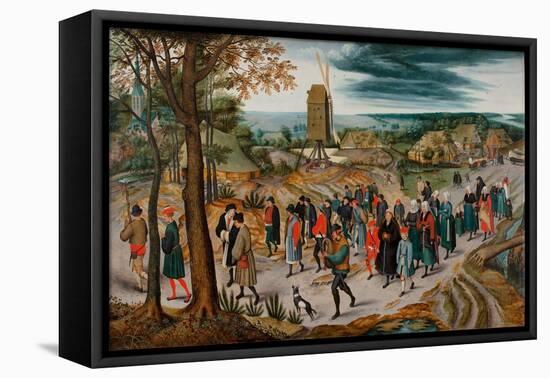 The Marriage Procession (Oil on Panel)-Pieter the Younger Brueghel-Framed Premier Image Canvas