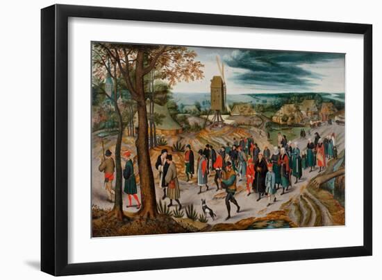 The Marriage Procession (Oil on Panel)-Pieter the Younger Brueghel-Framed Giclee Print