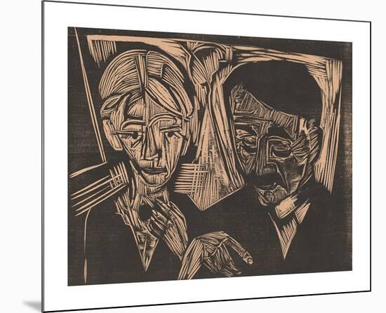 The Married Couple Müller-Ernst Ludwig Kirchner-Mounted Premium Giclee Print