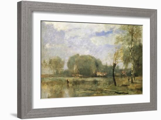 The Marshes of Arleux-Jean-Baptiste-Camille Corot-Framed Giclee Print