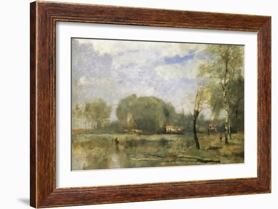 The Marshes of Arleux-Jean-Baptiste-Camille Corot-Framed Giclee Print