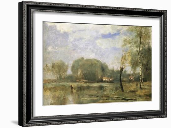 The Marshes of Arleux-Jean-Baptiste-Camille Corot-Framed Giclee Print