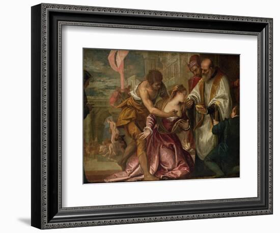 The Martyrdom and Last Communion of St. Lucy-Paolo Veronese-Framed Giclee Print