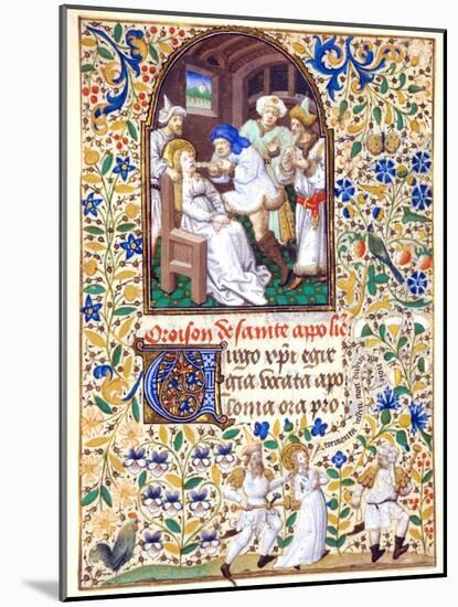 The Martyrdom from the Life of St. Apollonia, A Book of Hours-null-Mounted Giclee Print