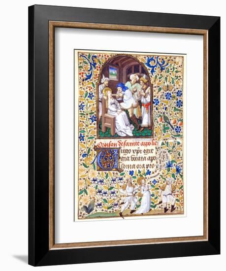 The Martyrdom from the Life of St. Apollonia, A Book of Hours-null-Framed Giclee Print