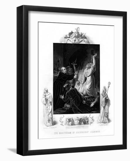 The Martyrdom of Archbishop Cranmer, 1556-J Rogers-Framed Giclee Print