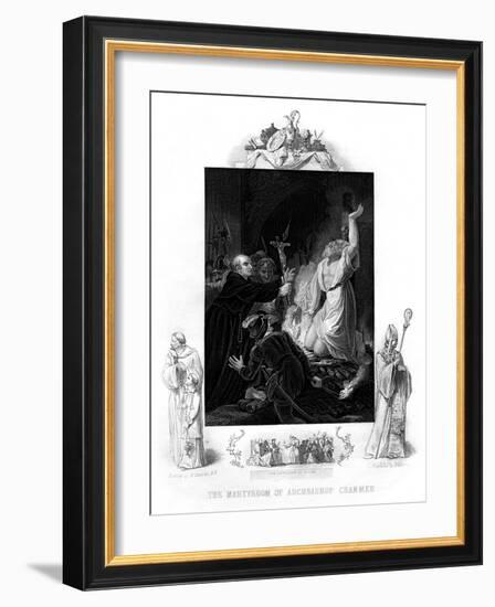 The Martyrdom of Archbishop Cranmer, 1556-J Rogers-Framed Giclee Print