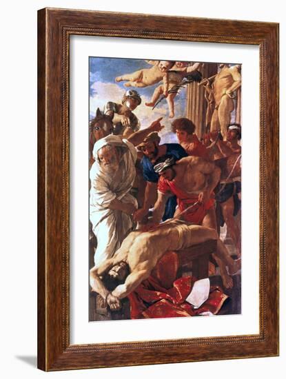 The Martyrdom of Erasme Saint, 1624-Nicolas Poussin-Framed Giclee Print