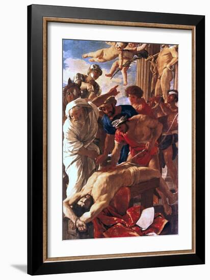 The Martyrdom of Erasme Saint, 1624-Nicolas Poussin-Framed Giclee Print