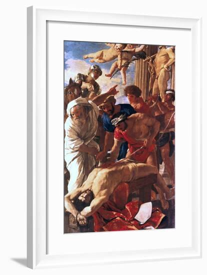 The Martyrdom of Erasme Saint, 1624-Nicolas Poussin-Framed Giclee Print