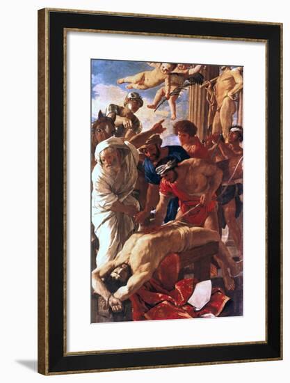 The Martyrdom of Erasme Saint, 1624-Nicolas Poussin-Framed Giclee Print