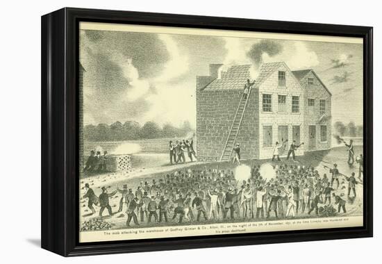 The Martyrdom of Lovejoy, Published by Fergus Print Co., 1881-Henry Tanner-Framed Premier Image Canvas