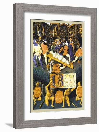 The Martyrdom of Saint Apollonia-Jean Fouquet-Framed Art Print