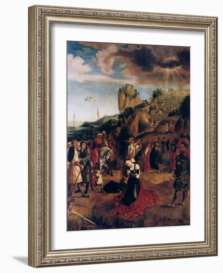 The Martyrdom of Saint Catherine, 16th Century-Bernaert Van Orley-Framed Giclee Print
