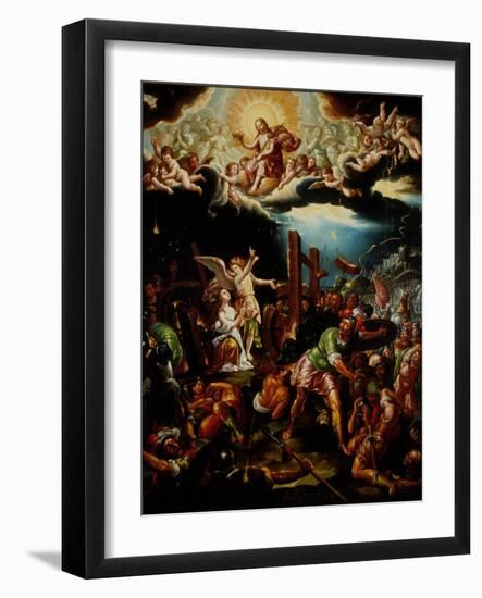 The Martyrdom of Saint Catherine of Alexandria, Mid of the 18th C-Hipólito de Rioja-Framed Giclee Print