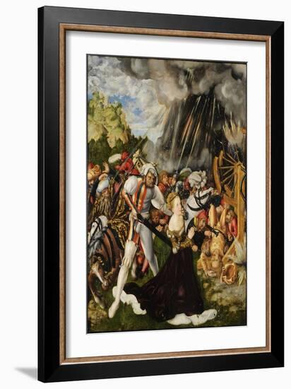 The Martyrdom of Saint Catherine - Peinture Delucas Cranach the Elder (1472-1553) - Ca 1504-1509 --Lucas the Elder Cranach-Framed Giclee Print