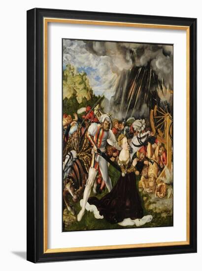 The Martyrdom of Saint Catherine - Peinture Delucas Cranach the Elder (1472-1553) - Ca 1504-1509 --Lucas the Elder Cranach-Framed Giclee Print