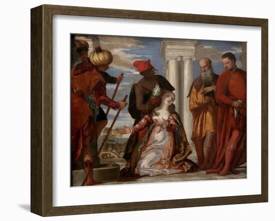 The Martyrdom of Saint Justine, 1570S-Paolo Veronese-Framed Giclee Print