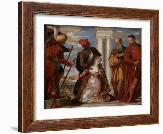 The Martyrdom of Saint Justine, 1570S-Paolo Veronese-Framed Giclee Print