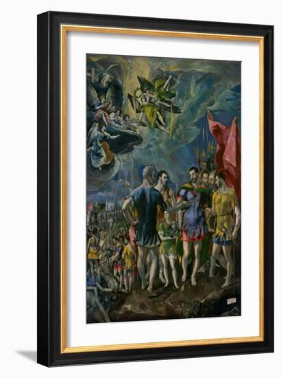 The Martyrdom of Saint Mauritius, 1580-1582-El Greco-Framed Giclee Print