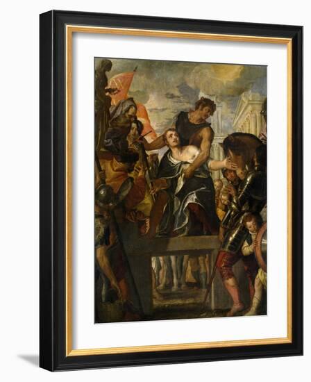 The Martyrdom of Saint Mena, ca. 1580-Paolo Veronese-Framed Giclee Print