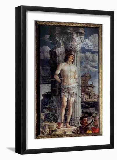 The Martyrdom of Saint Sebastian, 1480 (Oil on Canvas)-Andrea Mantegna-Framed Giclee Print