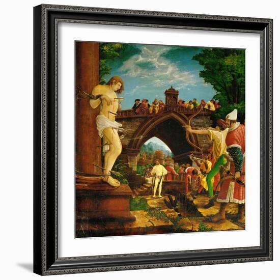 The Martyrdom of Saint Sebastian, from the Saint Sebastian Altar, 1518-Albrecht Altdorfer-Framed Giclee Print