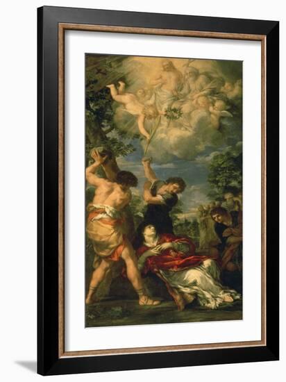 The Martyrdom of Saint Stephen, 1660-Pietro Da Cortona-Framed Giclee Print