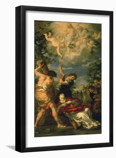 The Martyrdom of Saint Stephen, 1660-Pietro Da Cortona-Framed Giclee Print