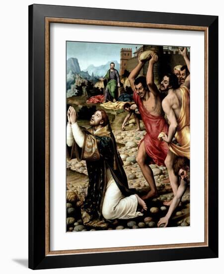The Martyrdom of Saint Stephen, Ca. 1562-Juan De juanes-Framed Giclee Print