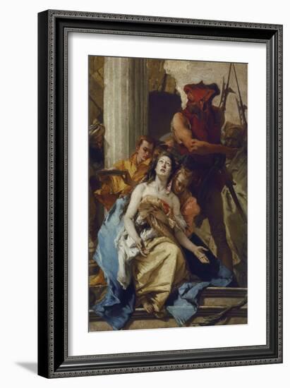 The Martyrdom of St. Agatha, about 1750. (Altarpiece from S. Agata, Lendinara)-Giovanni Battista Tiepolo-Framed Giclee Print