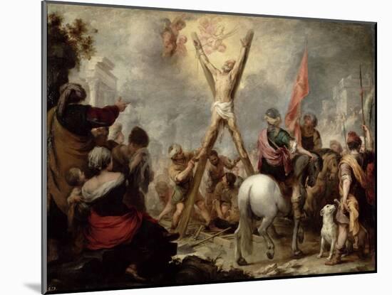 The Martyrdom of St. Andrew, 1675-82-Bartolome Esteban Murillo-Mounted Giclee Print
