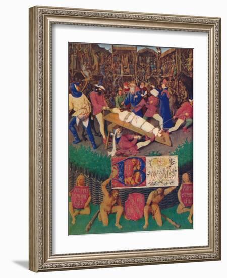 'The Martyrdom of St. Apolline', c1455, (1939)-Jean Fouquet-Framed Giclee Print