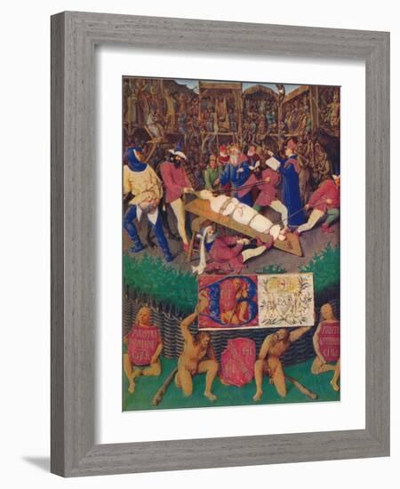 'The Martyrdom of St. Apolline', c1455, (1939)-Jean Fouquet-Framed Giclee Print