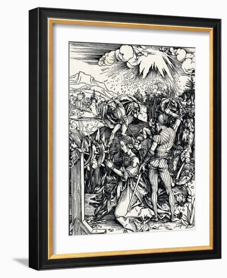 The Martyrdom of St Catherine, 1497-Albrecht Dürer-Framed Giclee Print