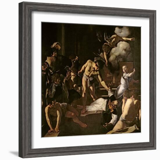 The Martyrdom of St. Matthew, 1599-1600-Caravaggio-Framed Giclee Print