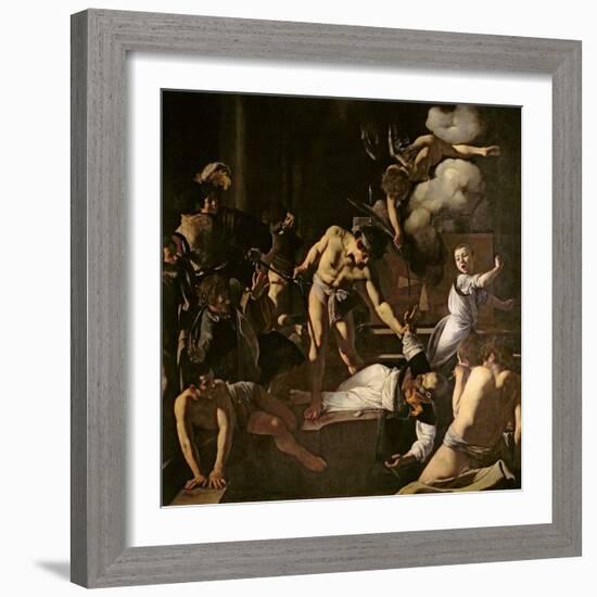 The Martyrdom of St. Matthew, 1599-1600-Caravaggio-Framed Giclee Print