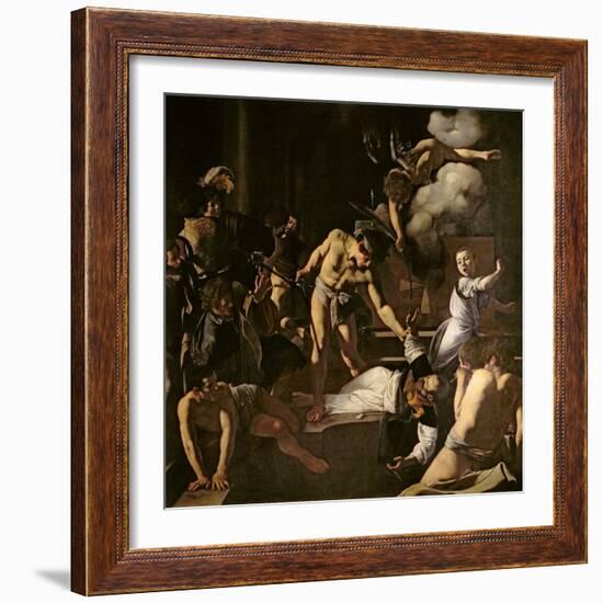 The Martyrdom of St. Matthew, 1599-1600-Caravaggio-Framed Giclee Print