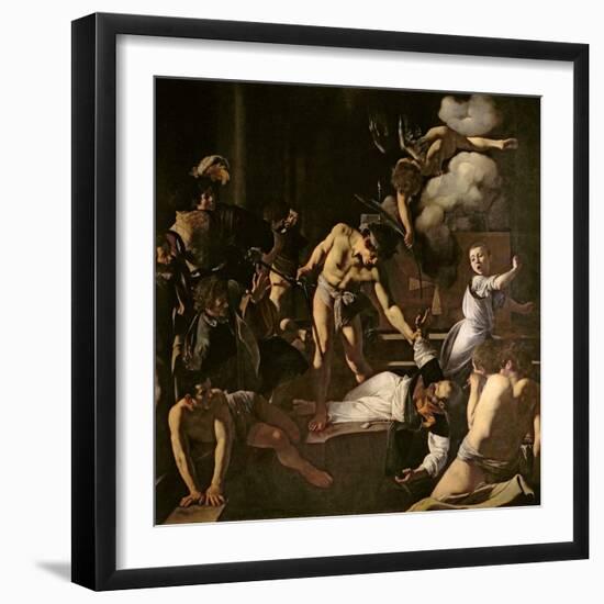 The Martyrdom of St. Matthew, 1599-1600-Caravaggio-Framed Giclee Print